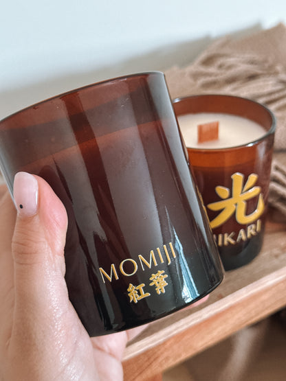 Vela de vidro âmbar Momiji 紅葉