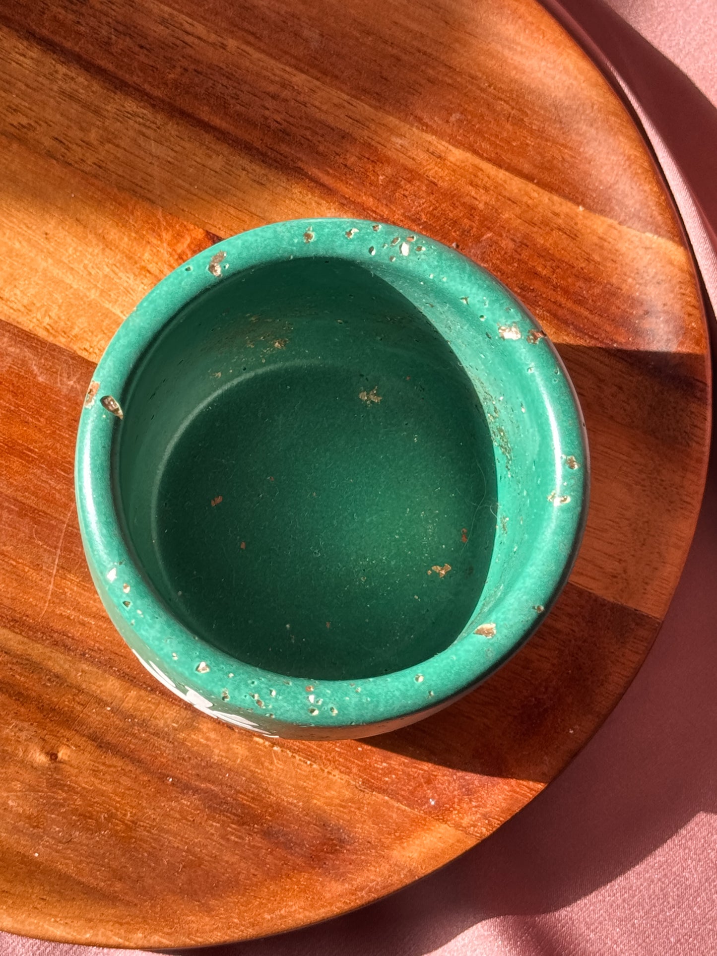 Vela verde e brilho